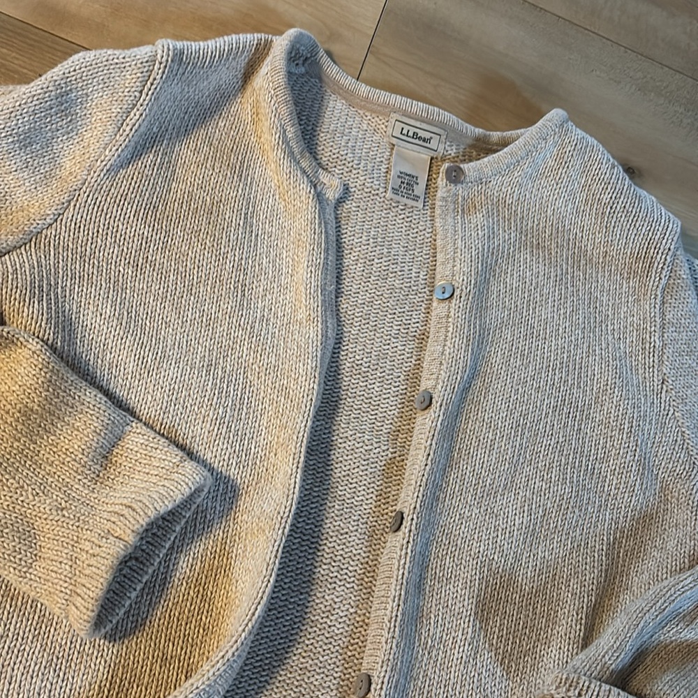 Women’s Vintage LL Bean 100% Cotton Cardigan - Med